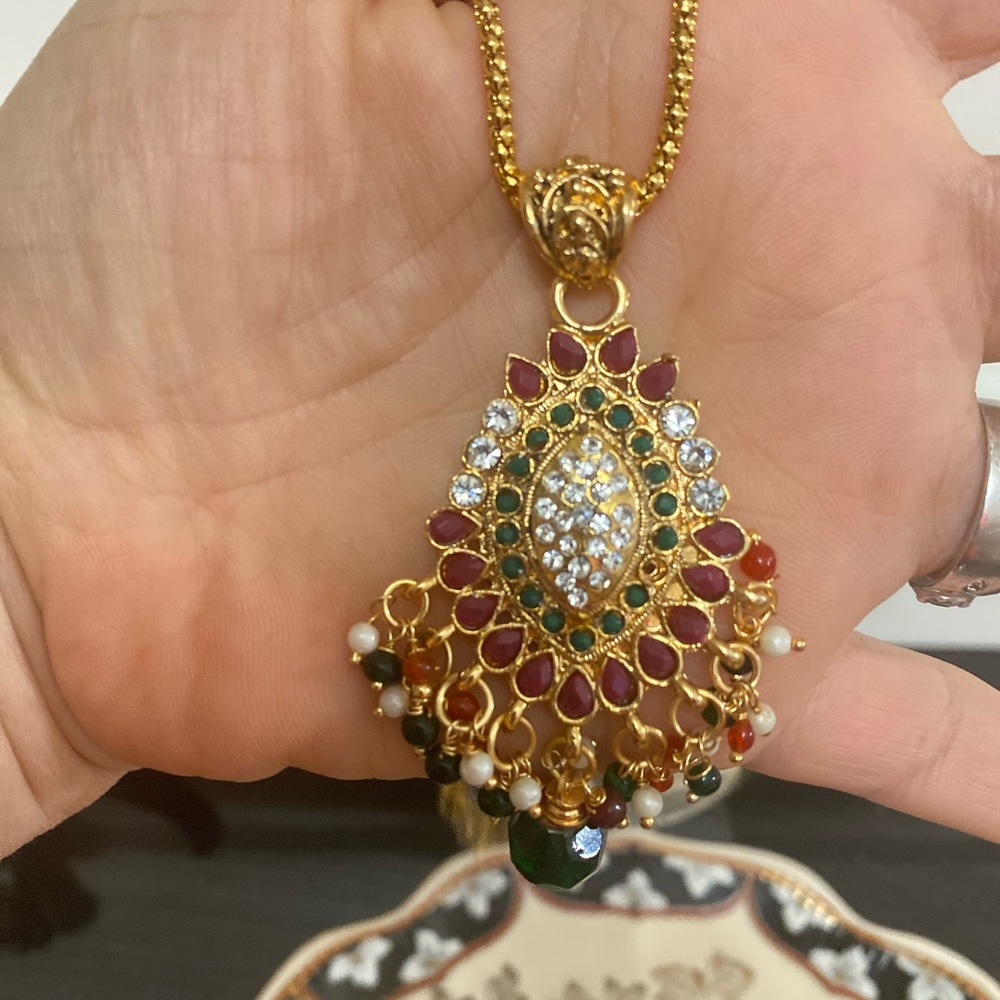 Gorgeous Ruby Statement Necklace - image 1